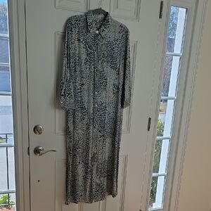 Camicettasnob Blue & Brown Animal Print Dress.  Size 46